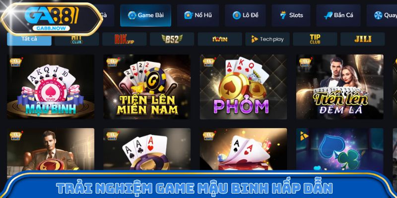 Trải nghiệm game Mậu Binh hấp dẫn